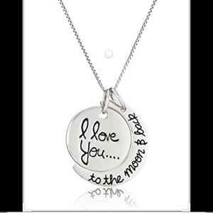 Sterling "I love you to the moon & Back" Necklace